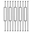 10 Pack Iron Balusters Staircase Rectangular Hollow Stair Spindles Square Craft Spindles Balusters 1/2" Square Balusters for Staircase Interior with Iron Baluster Swivel Shoes