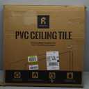 2ft x 2ft Printed Pro Ceiling Tiles Waterproof, Washable and Fire-Rated - High-Grade PVC Ceiling Tiles 24"x24" - Easy Drop-in Installation - Case of 12 (48 sq. ft.) (2x2, White)