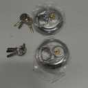 Puroma Keyed Padlock, Stainless Steel Lock Heavy Duty Locks with 6 Keys, Waterproof and Rustproof Storage Lock with 3/8 Inch Shackle for Warehouse, Garage, Storage Locker, and Outdoors (2 Pack) (Large, Silver)