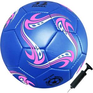 ABAJI Soccer Ball Size 3 Practice Training Ball for Boy Girl Football Gift Thicker Leather Anti-Explosion Indoor Outdoor Come with Random Color Pump and Needle (Blue)