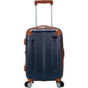 Rockland London Hardside Spinner Wheel Luggage, Navy, Carry-On 20-Inch (Blue)