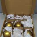 DN DECONATION Christmas Ball Ornaments Set of 9, Gold & Silver & Brown Glass Ball Ornaments 3.14, Decorative Hanging Ornaments for Christmas Tree, Holiday Decorations Indoor Winter Decor Gift (Matte 3 Color)