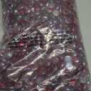 KINGOU Flat Glass Gems/Marbles/Stones/Beads for Vase Filler, Table Scatter, Games - 1 Lbs (17-19mm, Approx. 3/4")-Red