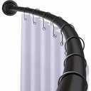72 inch Aluminum Curved Rod, Black