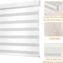 Zebra Roller Shades, Zebra Blinds for Window, Window Blinds for Indoor, Light Control Light Filtering for Day and Night, 29''W X 72''H, White