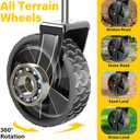 Wagons Carts Foldable, Collapsible Wagon with Wheels  Foldable Wagon for Groceries,Picnic,Beach,Camping, Small Hauls, Apartment Moving Storage, Portable Utility Folding Wagon Cart, 360lbs, Black