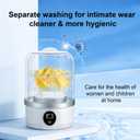 Underwear Washer Portable Washing Machine Small Washing Machines, Mini Washing Rechargeable Cordless Washing-Machine, Laundry Cup for Bra, Underwear, Socks (1, 1.2L)