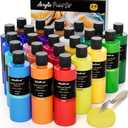 Nicpro 24 Colors Large Bulk Acrylic Paint Set (8.45 oz/250 ml), Rich Pigments Non Toxic, Bulk Painting Supplies for Artist Beginners on Canvas, Wood, Rock, Glass, Ceramic, Crafts with Color Wheel
