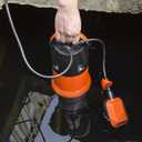 Sump Pump, Prostormer 1HP 3700GPH Submersible Clean/Dirty Water Pump with Automatic Float Switch for Pool, Pond,Garden, Flooded Cellar, Aquarium and Irrigation (Orange)
