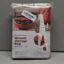 ZOBER 2 Pack Oxford Christmas Wreath Storage Container 36 Inch - Wreath Bag for Artificial Wreaths Box - Waterproof Fabric, Dual Zippered Wreaths Storage Bag With Strong Durable Handles - Red