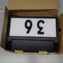 Solar House Number Sign, deerdance LED Illuminated Outdoor Address Plaque with Smart Control, 3-Color in 1 Waterproof Solar Powered House Number Light with Stakes for Outside Home, Yard, Street, House