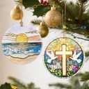 6 x Cross Christmas Ornaments: Christmas Tree Decorations, Easter Faith Home Decor, Stocking Stuffers, Gift Ideas, Xmas Gift, Christian Gifts & Cross Gifts for Religious