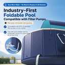 118" Non-Inflatable Foldable Swimming Pool for Family, Portable Above Ground Pool for Adults & Kids, Easy Setup for Outdoor, Backyard, Garden, Camping - Durable PVC(118"x87"x20", NEW)