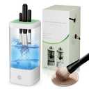Electric Makeup Brush Cleaner - 9000 RPM Makeup Brush Cleaning Machine with Dry Function - IP65 Waterproof Automatic Makeup Brush Cleaner for Makeup Sponges and Brushes Cosmetic Brush Cleaner Plug-in