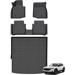 Floor Mats & Cargo Liner for Mazda CX50/CX-50 Hybrid 2025 2026, All Weather Automotive TPE Floor Liners Set Anti-Slip Waterproof Accessories (Car Mats+Trunk Mat) Black