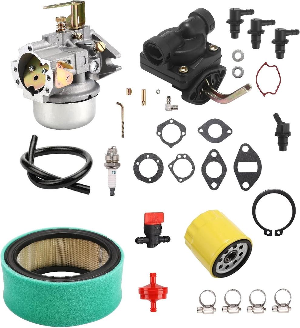 K241 K301 Carburetor Carb for Kohler 47-853-23-S 47 853 23-S for magnum series M10 M12 10 HP 12 HP engine, with fuel pump and 25 883 03-S1 Air Filter