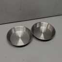 Cat Bowls, 2 Pcs Stainless Steel Cat Bowls for Food and Water, Whisker Fatigue Shallow Non-Slip Dishes Plates for Small Dog Puppies Cats