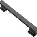 Alzassbg 10 Pack Matte Black Cabinet Pulls, 5 Inch (128mm) Hole Centers Kitchen Cabinet Handles for Cabinets and Drawers AL3061MB