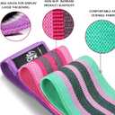 CFX Resistance Bands Set, Exercise Bands with Non-Slip Design for HIPS & Glutes, 3 Levels Workout Bands for Women and Men, Booty Bands for Home Fitness, Yoga, Pilates