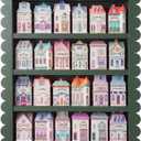Chunful Spice Jar Wooden Rack Dark Green Scalloped Spice Shelf for 24 Jars, Village Style Wall Mounting Kitchen Storage Decorative Hanging Display Rack, Shelf Only(18.5 x 15.7 Inches)