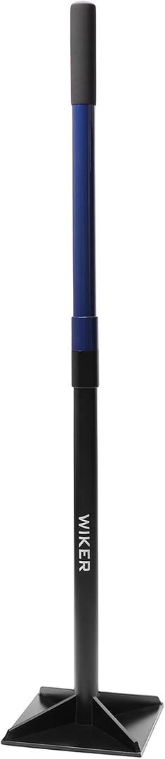 WIKER 8x8 Inch Steel Ground Tamper, 48" Heavy Duty Hand Tamper Tool for Soil Compaction, Dirt Leveling, Landscaping, Yard, Garden and Paver Projects - No Loose Bolts Design