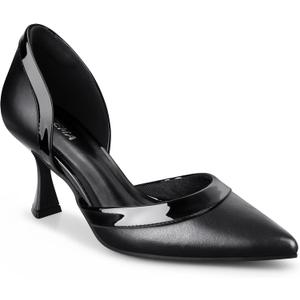 Kitten Heels for Women Closed Pointed Toe Women's Dress Shoes Comfortable Low Heels Party Wedding Work Pumps (11, Black)