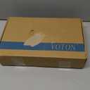 VOTON Black Bathroom Faucets Modern Waterfall Bathroom Sink Faucet Matte Black Single Handle Bathroom Faucet for 1 or 3 Holes with Deck Plate and Pop-Up Drain, Rv Sink Camper Farmhouse Bathroom Faucet (Regular Single Handle - 7.5 inches height)