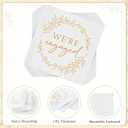 Kosiz 100 Pack We're Engaged Napkins Gift 3 Ply Disposable Paper Engagement Cocktail Napkins for Wedding Party Beverage Dinners Cake Tableware Decorations, 4.5 x 4.5 Inch