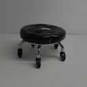Low Rolling Stool, Low Stool with Wheels, PU Leather Low Roller Seat Stool Chair, Rolling Seat Stool for Home Office Garage Shop (Style 2)