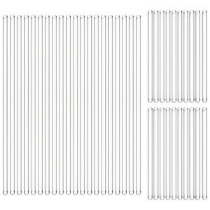 Yarlung 40 Pcs Glass Stirring Rods, 12" and 5" Length 7 mm Diameter, Clear Stir Sticks with Both Ends Round for Lab Science Education, Kitchen Bar Cocktail Beverage