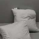 MIULEE 18x18 Pillow Inserts, Set of 2 Down Feather Throw Pillows for Couch Sofa Bed, Decorative Fluffy Throw Pillow Inserts Cotton Fabric,White