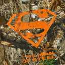 Bioworld Superman Blaze Orange Logo Men's Camo Crew Neck Short Sleeve T-Shirt (XL)