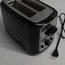 Toastmaster 2-Slice Toaster - Black with Stainless Steel - Kitchen Essential for Sandwich Bread & Breakfast Toast - Toaster with Wide Slots, High Rise Toast Lift & Cool-Touch Exterior