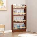 Book Shelf, Behind The Door Bookshelf, 2-Tier Behind The Door Shelf, Children’s Bookshelf Kids Bookcase Storage Shelves for Bedroom, Living Room, Home Office
