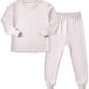 HAPIU Rayon from Bamboo kids Pajamas Set, Pjs Girls Boys, Size 8Y
