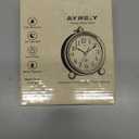 AYRELY 5.3" Vintage Analog Alarm Clock, Battery Operated Metal Desk Clock, Retro Table Clock with Light for Living Rooms, Bedrooms, Shelf, Home Decor (Blue)