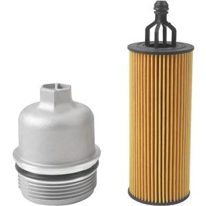 Aluminum Engine Oil Filter Housing Cap with Oil Filter Assembly Compatible With Jeep Chrysler Dodge Ram Vehicle 1500 Cherokee Wrangler Charger Durango 3.6L V6 Replace# 917-190 68191349AC 68191350AA