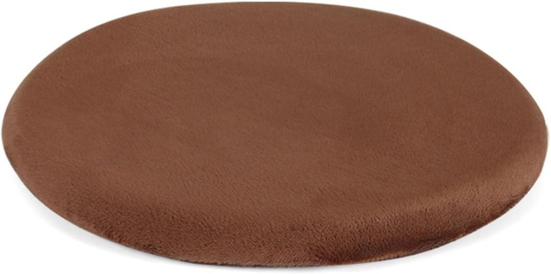 Greenjin 13" Round Memory Foam Seat Cushion Anti Slip Circle Chair Pad with Rubber Back Detachable Round Stool Cushions Machine Washable for Kitchen Dining Office Chairs Highstools Coffee