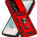 SunStory Phone Case for Samsung Galaxy S26 Ultra Case with HD Screen Protector & Kickstand & Slide Camera Cover,Phone Case for Galaxy S26 Ultra, Red