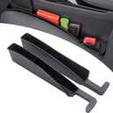 Car Seat Gap Filler Organizer 2 Pack with Sunglass Bag, Car Accessories Seat Gap Filler Organizer for Automotive, Car Organizer Suitable for SUV,Trunk and Sedan, Interior Accessories(Black)