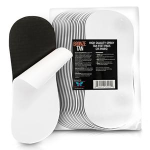 Bronze Tan Sticky Pads for Feet – Disposable & Hygienic Non-Slip Pads – Eco-Friendly Tanning Foot Protectors for Sunless or Self-Tanning at Home or Salon