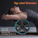 Back Roller, Back Wheel Targeted Back Pain Relief, Yoga Wheel Muscle Massage, Foam Roller for Trigger Point Therapy Physical, Stretching & Exercise, 880lbs Capacity, 10 Inch (Acid Blue+Grey)