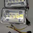 BESTZHEYU 4x6 LED Headlights Pair with Hi-Lo Beam DRL for Chevy S10 Blazer 1994 1995 1996 1997 Peterbilt Kenworth Freightinger Probe 4x6 Inch DOT LED Headlights 2PCS