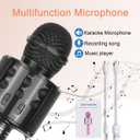 Viposoon Best Gifts for Kids, Wireless Karaoke Microphone Bluetooth for Birthday Gifts for 4-12 Year Old Girls Boys for Girls Age 4-12 Christmas Xmas Stocking - Black