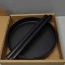 2T Large Plus Rotating Spice Rack Organizer Lazy Susan for Turntable Cabinet Kitchen 2 Tiered Spinning Storage Rack Shelf Black Metal