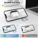 2 x AhaStyle AirPods 4 Case Cover with Secure Lock Clip, Cute Music Headset Design for AirPods 4th Generation with Cleaning Kit Soft Silicone Protective Cover Skin for Apple AirPods 4 2024 Charging Case (Dark Gray)