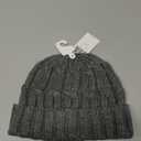 MICHAEL KORS Cable Knit Cuff Beanie for Women – Soft, Cute & Perfect for Everyday Winter Wear Size 1 Grey