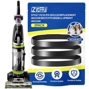 for Bissell Style 7/9/10 P/N 3031120 Vacuum Belt 3-Pack for Bissell PowerForce Helix CleanView Swivel Rewind Pet Powerlifter Pet Hair Eraser Vacuum Cleaner Rewind Parts 2031093 32074 3031123