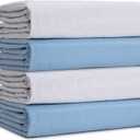 Waterproof Bed Pads for Adults,Kids, Dogs (30" x 36"|4 Pack) Waterproof and Machine Washable Large Sheet Protector with 8 Cup Absorbency