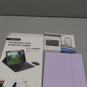 RAYMCRAFT for iPad 11th (A16, 2025) / 10th Generation Case with Keyboard, Mouse and Detachable Wireless Keyboard, 7-Color Backlight, Slim Case with Pencil Holder, Light Purple